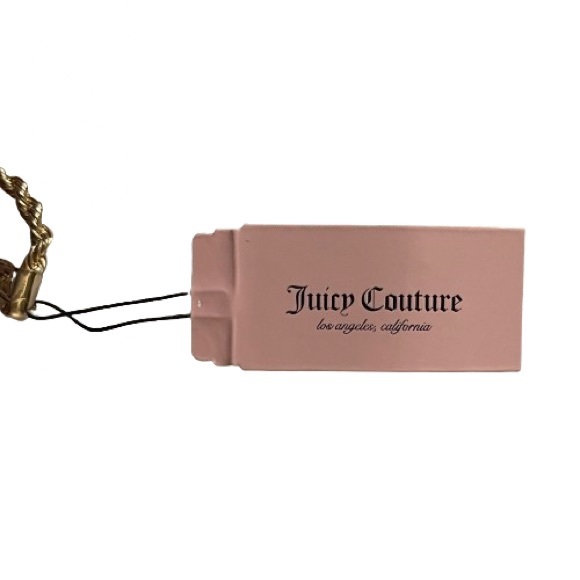 NEW Juicy Couture Gold Toned Three Charm Toggle Clasp Necklace - Picture 9 of 12